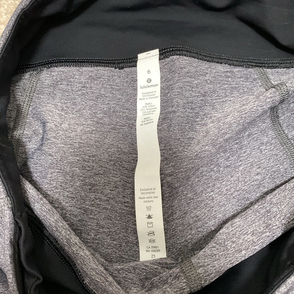 Lululemon Pace Rival Crop Legging with Pockets
Heathered Black / Slate Size 6 - Picture 5 of 14